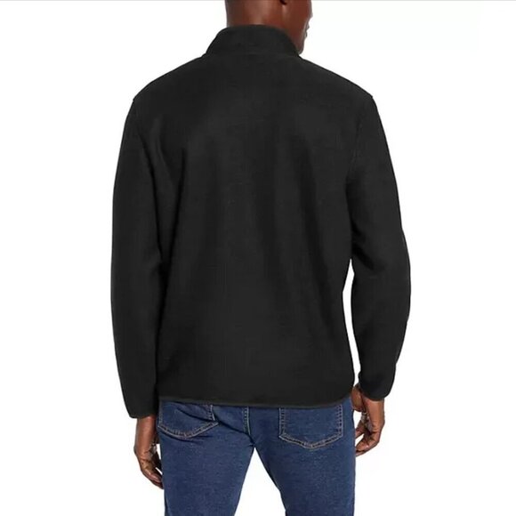 EDDIE BAUER Men's Sweater Fleece Classic Fit Pullover Size Med Heather Black - Picture 4 of 15